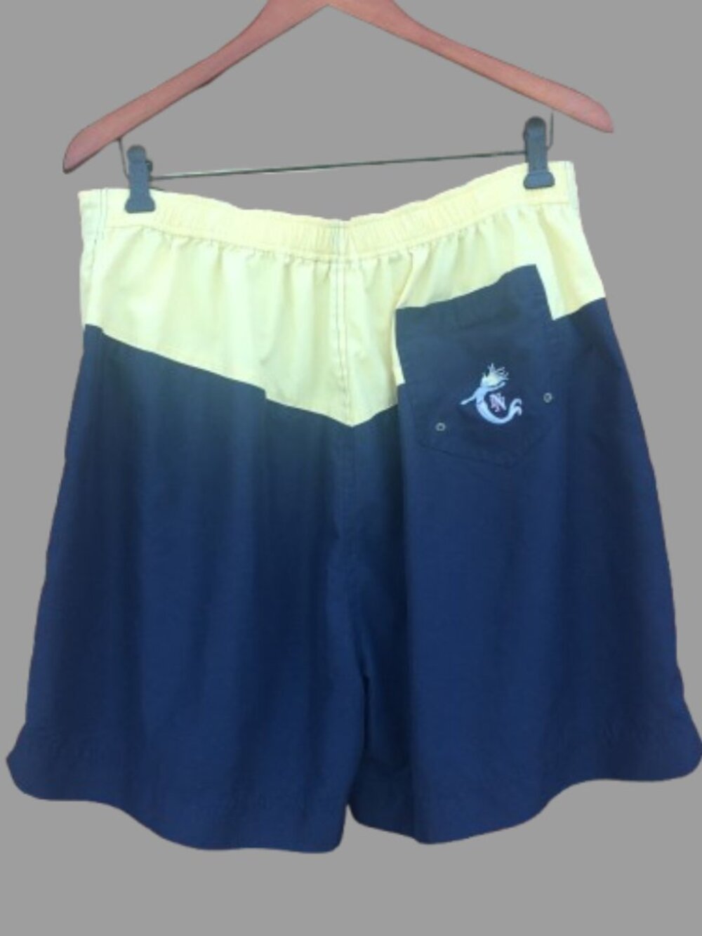 Nat Nast Swim Trunks Mens XL Blue Yellow Cabana Collection Board Shorts - Picture 2 of 8